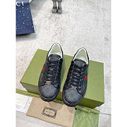 Gucci Ace Sneaker With Green And Red Web Black - 2