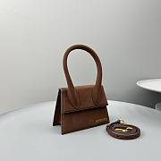 Jacquemus Le Chiquito Moyen Velvet Brown Bag 18x13.5cm - 5