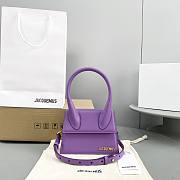 Jacquemus Le Chiquito Moyen Velvet Purple Bag 18x13.5cm - 1