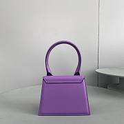 Jacquemus Le Chiquito Moyen Velvet Purple Bag 18x13.5cm - 5