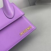 Jacquemus Le Chiquito Moyen Velvet Purple Bag 18x13.5cm - 2