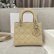 Dior Small Lady Patent Beige Gold 20cm - 1