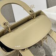 Dior Small Lady Patent Beige Gold 20cm - 6