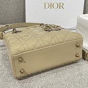 Dior Small Lady Patent Beige Gold 20cm - 3