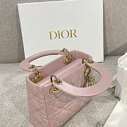 Dior Mini Lady Bag Metallic Pink Gold 17cm - 4