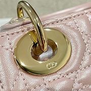 Dior Mini Lady Bag Metallic Pink Gold 17cm - 3