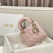 Dior Mini Lady Bag Metallic Pink Gold 17cm - 2