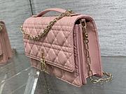 Dior Miss Dior Top Handle Bag Pink Cannage Lambskin 24 x 14 x 7.5 cm - 5