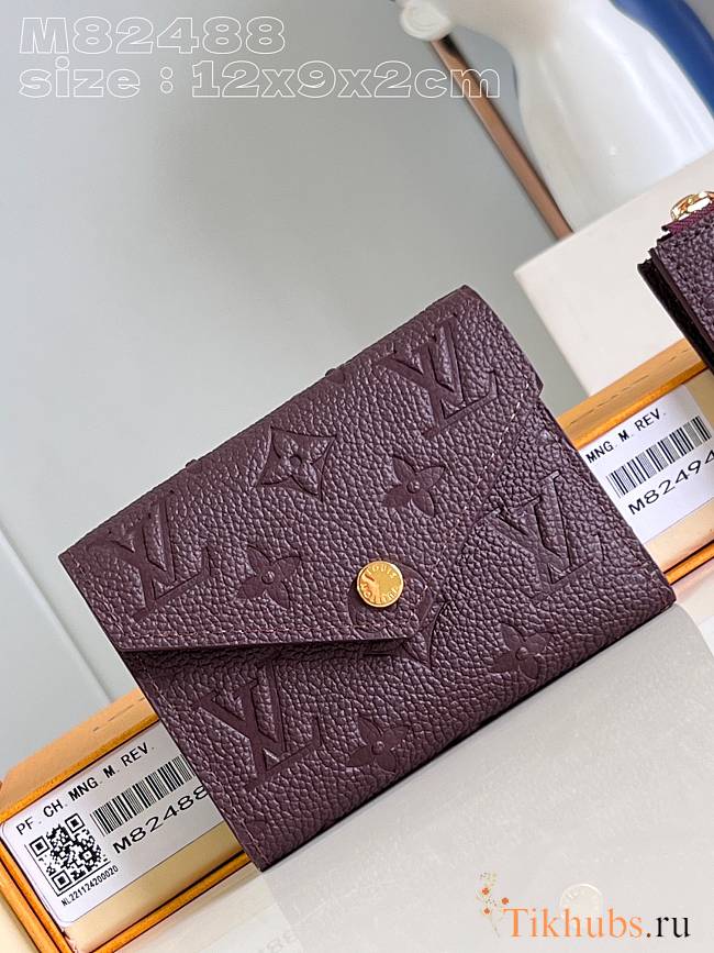 Louis Vuitton LV Victorine Wallet Red Wine 12x9.5x2.5cm - 1