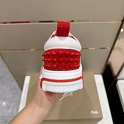 Christian Louboutin Astroloubi White/Red Leather Sneakers - 5