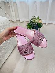 Dior Dway Slide Pink Cotton Metallic - 1