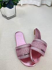 Dior Dway Slide Pink Cotton Metallic - 4