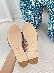 Dior Dway Slide Blue Cotton Metallic - 5