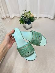 Dior Dway Slide Green Cotton Metallic - 1