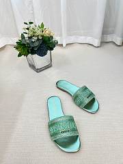 Dior Dway Slide Green Cotton Metallic - 4