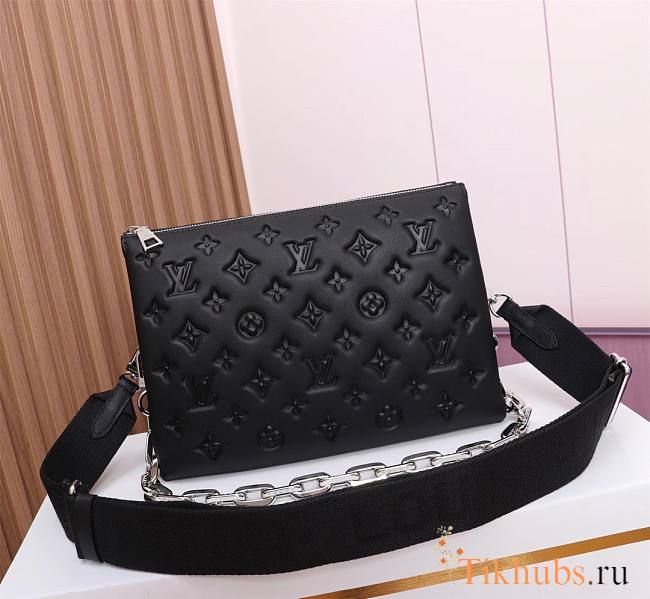 Louis Vuitton LV Coussin PM Black Silver Hardware 26 x 20 x 12 cm - 1