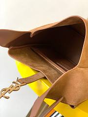 YSL LE 5 À 7 Supple Small Suede Brown Caramel 23x22x8.5cm - 5