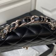 Chanel Flap Bag 23K WOC Black Lambskin Silver 19cm - 6