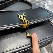 YSL Solferino Medium Satchel Box Black Gold 23x16x6cm - 5