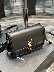 YSL Solferino Medium Satchel Box Black Gold 23x16x6cm - 3