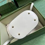 Gucci Mini Bamboo Shoulder Bag White 15.5x13.5x4cm - 5