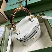 Gucci Mini Bamboo Shoulder Bag White 15.5x13.5x4cm - 3