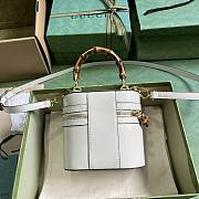 Gucci Mini Bamboo Shoulder Bag White 15.5x13.5x4cm - 2