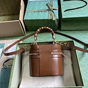 Gucci Mini Bamboo Shoulder Bag Brown 15.5x13.5x4cm - 3