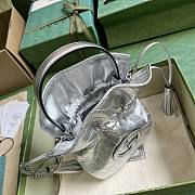 Gucci Blondie Mini Bucket Bag Silver 15x19x8cm - 4