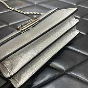 Valentino Garavani Small Leather Chain Wallet Silver 20x5.5x10cm - 4