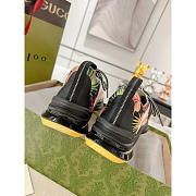 Gucci Run Floral Print Sneakers Multi Black - 5