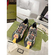 Gucci Run Floral Print Sneakers Multi Black - 4