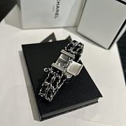 Chanel Premiere Rock Quartz Plated Metal Watch Silver Black 26mm - 5