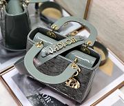 Dior Small Lady Patent Grey 20cm - 5