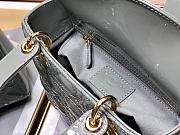 Dior Small Lady Patent Grey 20cm - 3