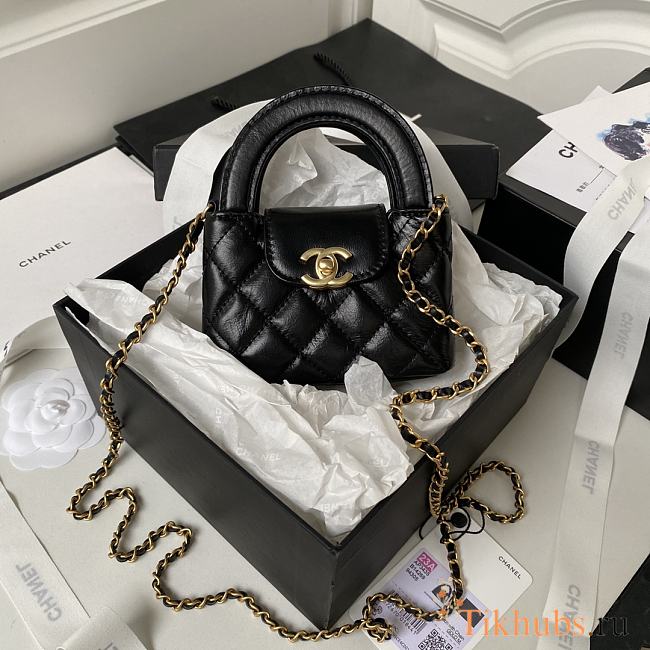 Chanel Nano Kelly Bag Black 12.5x8x4cm - 1