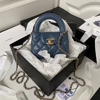 Chanel Nano Kelly Bag Blue 12.5x8x4cm