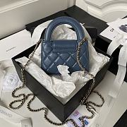 Chanel Nano Kelly Bag Blue 12.5x8x4cm - 3