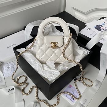 Chanel Nano Kelly Bag White 12.5x8x4cm