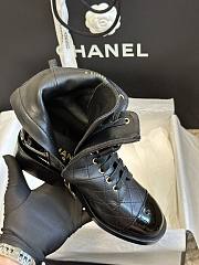 Chanel Black Leather Adventure Boots - 5