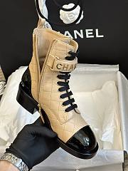 Chanel Beige Leather Adventure Boots - 4