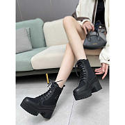 Louis Vuitton LV Frosted Calf Leather Ankle Boots Black - 3