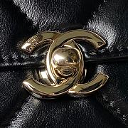 Chanel Mini Box Bag Shiny Calfskin Gold Black 10.5x17x8cm - 3