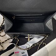 Chanel Mini Box Bag Shiny Calfskin Gold Black 10.5x17x8cm - 2