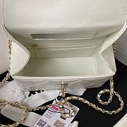 Chanel Mini Box Bag Shiny Calfskin Gold White 10.5x17x8cm - 2