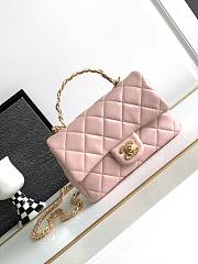 Chanel Small Flap With Top Handle Pink 21x13x8cm - 1