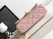 Chanel Small Flap With Top Handle Pink 21x13x8cm - 4