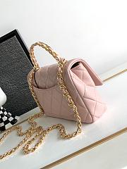 Chanel Small Flap With Top Handle Pink 21x13x8cm - 3