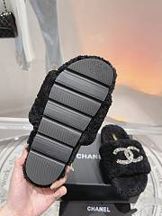 Chanel Fur Black Slide - 2