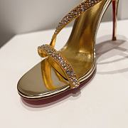 Christian Louboutin Gold Rosalie Strass 100 heel Sandals - 4